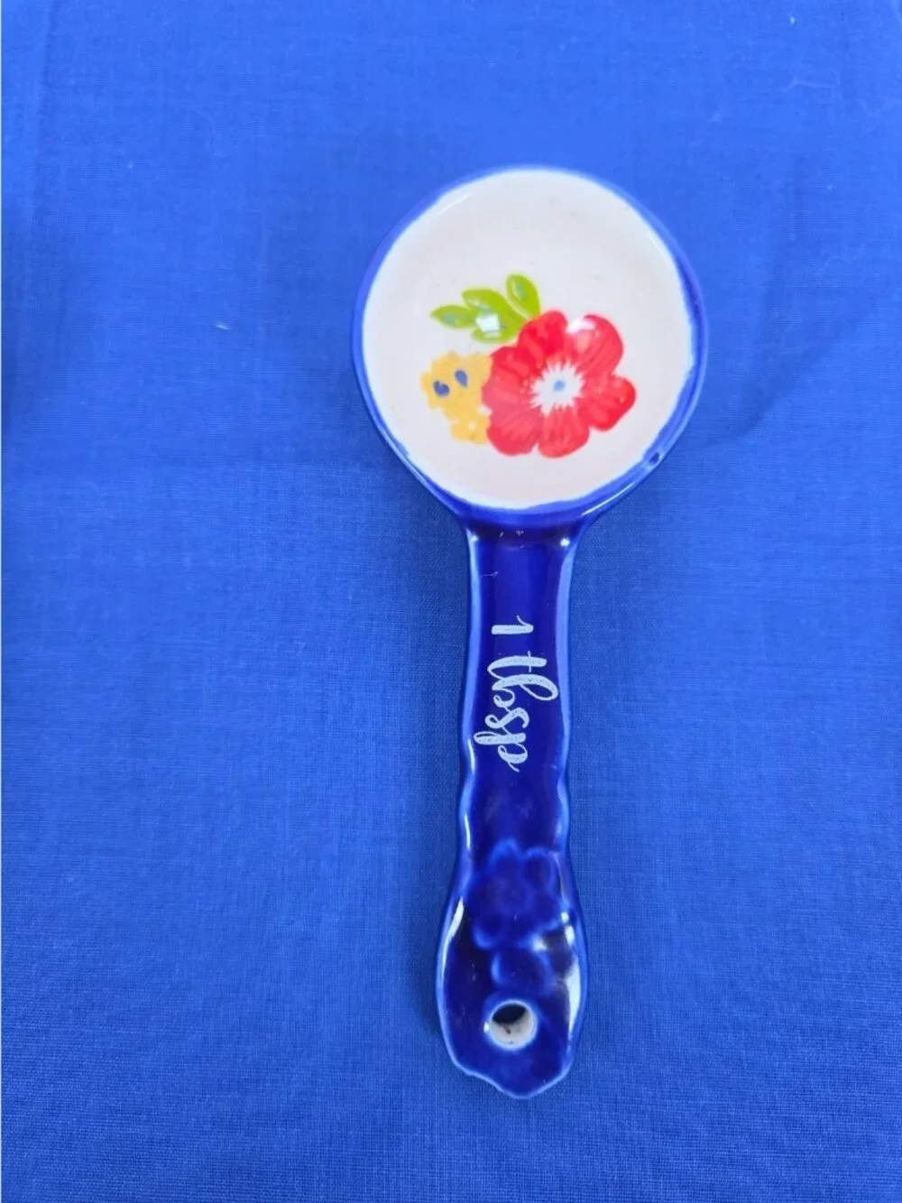 EUC The Pioneer Woman Dazzling Dahlias Ceramic 4 Piece Measuring Spoons Set HTF